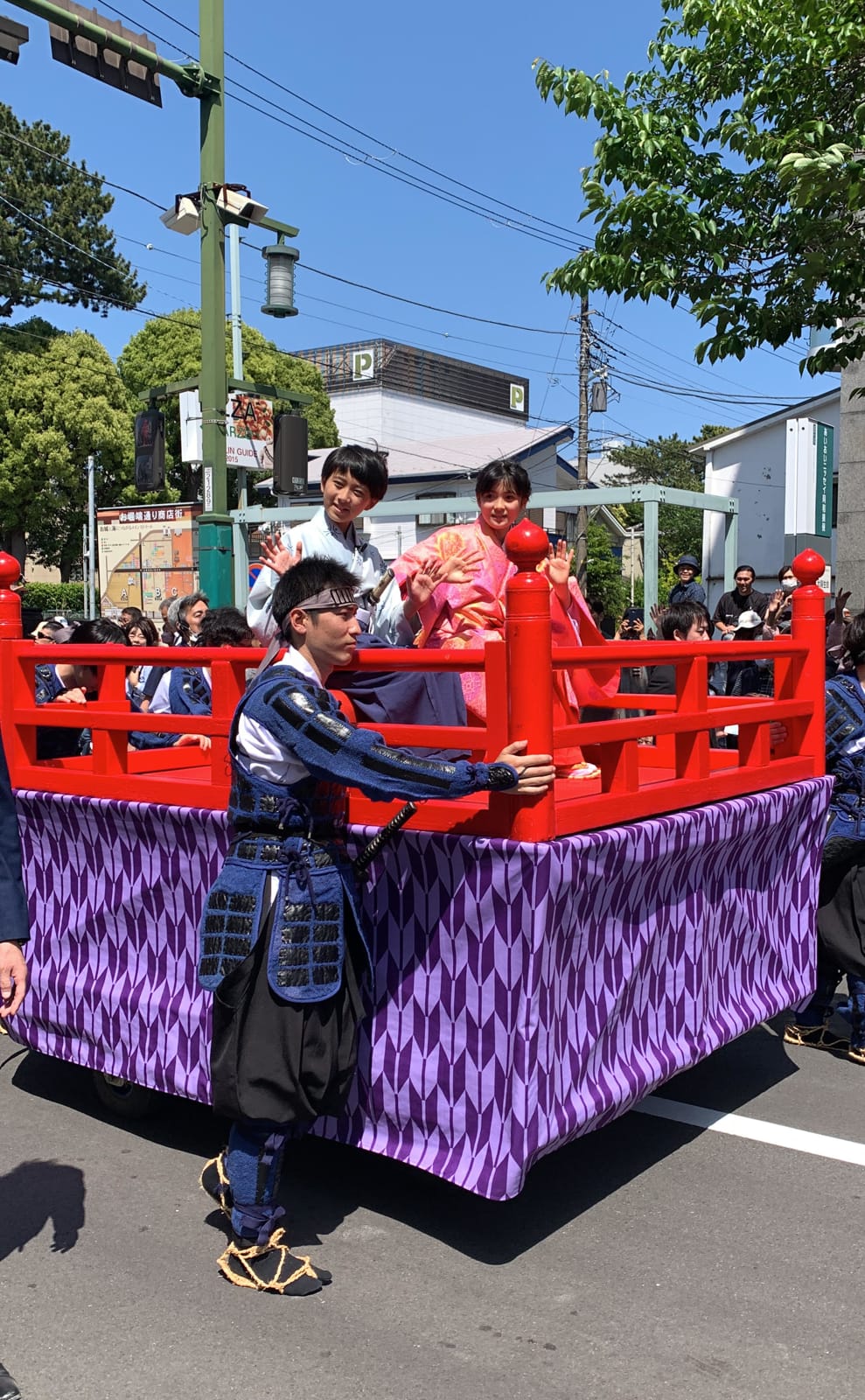 北川殿役/市川ぼたんさん、伊勢新九郎役/市川新之助さん